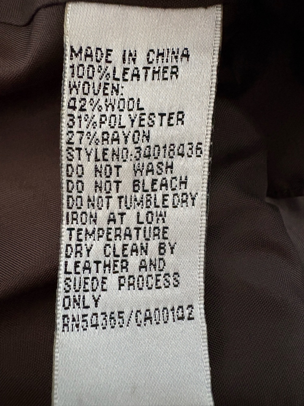 Nygaard Collection Petites Brown Leather & Tweed Jacket | Size 12 - Picture 9 of 9